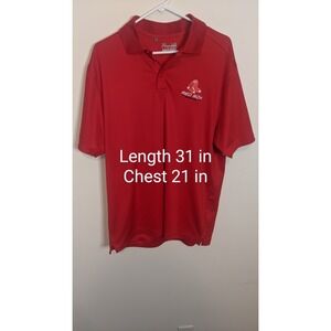 Boston Red Sox Shirt Men's Large Under Armour Polo Heatgear Red MLB Baseball